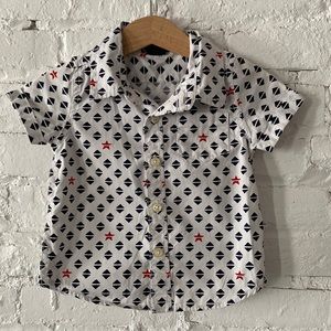 Baby Gap Red White and Blue button up 6-12m